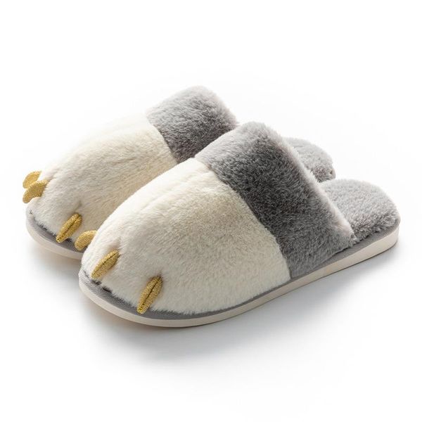 women men slippers flips flops winter warm shoes cartoon bear claw fashion platform home slides non-slip couple flats indoor, Black
women men slippers flips flops winter warm shoes cartoon bear claw fashion platform home slides non-slip couple flats indoor, Black