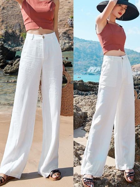 women's pants & capris 2021 spring women casual straight cotton and linen female wide leg trousers plus size, Black;white
women's pants & capris 2021 spring women casual straight cotton and linen female wide leg trousers plus size, Black;white