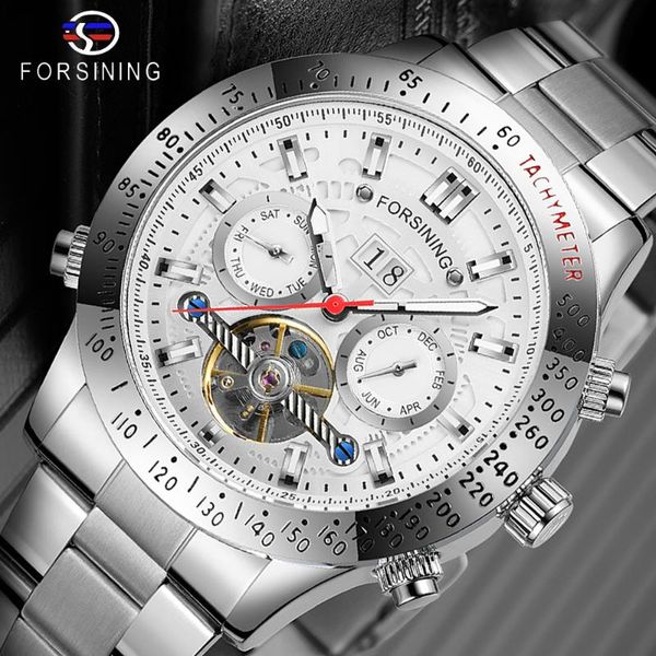 forsining fashion mechanical men watches automatic waterproof clock genuine leather band multifunction tourbillon dial man watch wristwatche, Slivery;brown
forsining fashion mechanical men watches automatic waterproof clock genuine leather band multifunction tourbillon dial man watch wristwatche, Slivery;brown