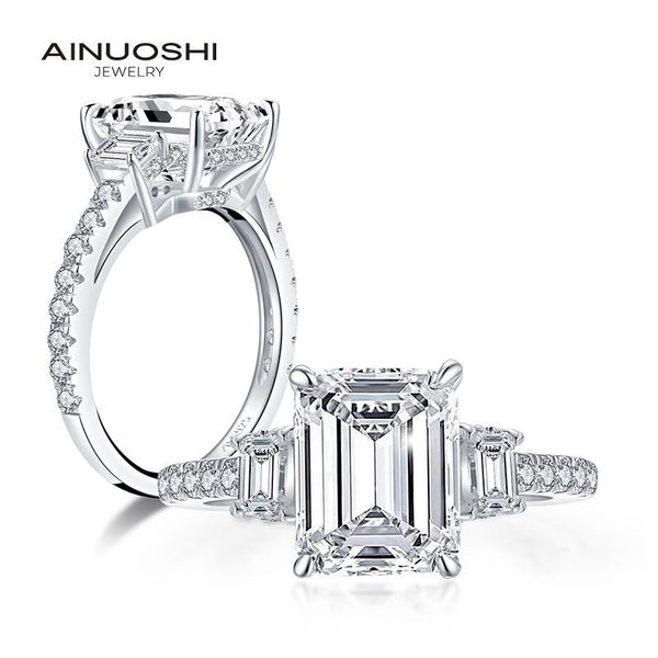 cluster rings ainuoshi 925 sterling silver 3 emerald cut engagement ring for women 3-stone simulated diamond wedding band, Golden;silver
cluster rings ainuoshi 925 sterling silver 3 emerald cut engagement ring for women 3-stone simulated diamond wedding band, Golden;silver
