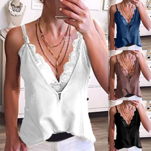 women's tanks & camis women v neck lace patchwork strappy sleeveless casual vest tank clothes ropa mujer haut femme y2k, White
women's tanks & camis women v neck lace patchwork strappy sleeveless casual vest tank clothes ropa mujer haut femme y2k, White