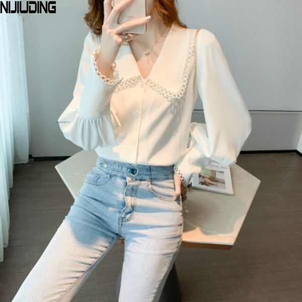 autumn office ladies button shirt women white v-nack long-sleeved casual french chiffon female blouse 210514
autumn office ladies button shirt women white v-nack long-sleeved casual french chiffon female blouse 210514