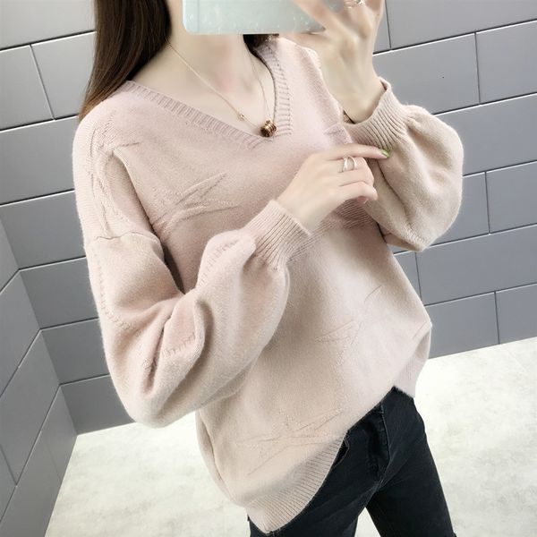 knits spring korean fashion solid sweater women knitted loose student jumpers ladies 6 color v-neck knit sweaters pullover female, White
knits spring korean fashion solid sweater women knitted loose student jumpers ladies 6 color v-neck knit sweaters pullover female, White