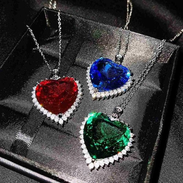 women girls crystal pendant love heart necklace classic titanic ocean rhinestone lover gift chains, Silver
women girls crystal pendant love heart necklace classic titanic ocean rhinestone lover gift chains, Silver