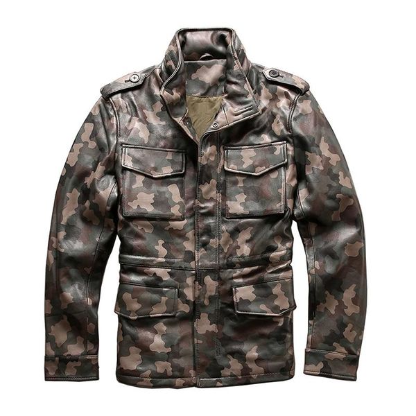 men's leather & faux asian read description size army camouflage overcoat genuine sheep m65 outerwear mens rider jacket 2133, Black
men's leather & faux asian read description size army camouflage overcoat genuine sheep m65 outerwear mens rider jacket 2133, Black