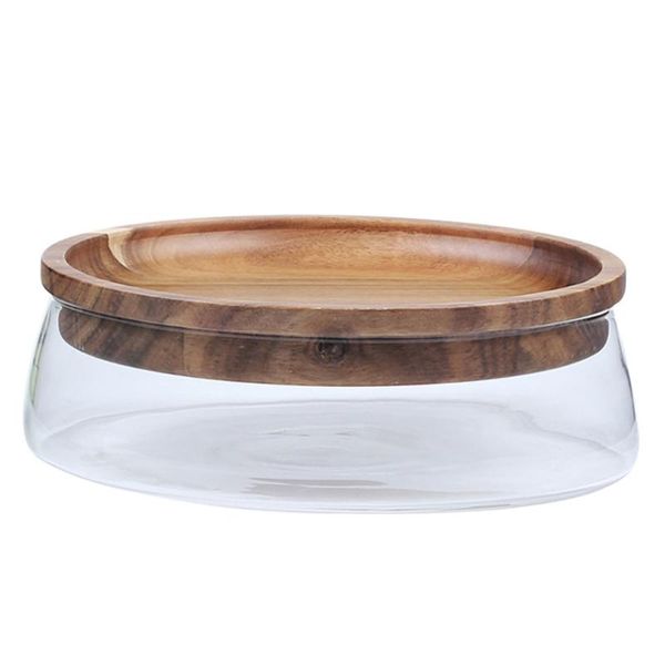 dishes & plates 2 in 1 fruit bowl with wooden plate double layer candy storage box glass snack container for home kitchen
dishes & plates 2 in 1 fruit bowl with wooden plate double layer candy storage box glass snack container for home kitchen
