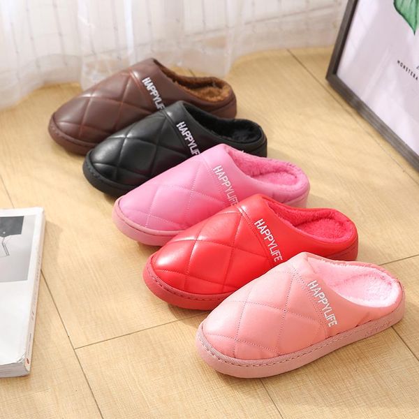 slippers 36~45 winter couple plush 2021 leather women warm men home indoor shoes lovers floor soft pantuflas, Black
slippers 36~45 winter couple plush 2021 leather women warm men home indoor shoes lovers floor soft pantuflas, Black