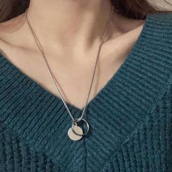 punk ring necklace for women men round plate pendant chain female male clavicle jewelry gift necklaces, Silver
punk ring necklace for women men round plate pendant chain female male clavicle jewelry gift necklaces, Silver