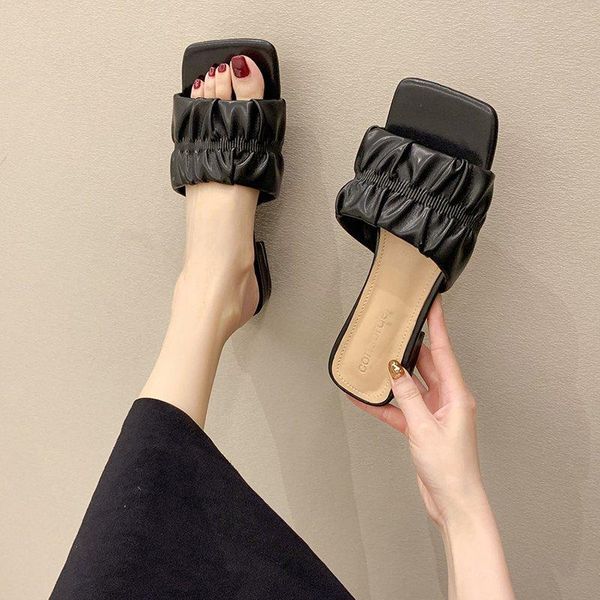 slippers kiiyilala women folds square toe sandals solid color casual ladies summer fashion outdoor slides flip flop shoes, Black
slippers kiiyilala women folds square toe sandals solid color casual ladies summer fashion outdoor slides flip flop shoes, Black