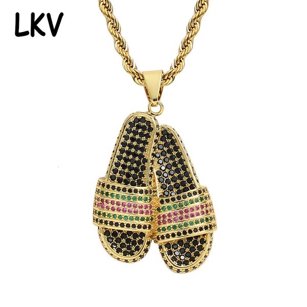 ins personalized color slipper pendant creative fashion brand micro inlaid zircon men's and women's hip hop necklace, Silver
ins personalized color slipper pendant creative fashion brand micro inlaid zircon men's and women's hip hop necklace, Silver