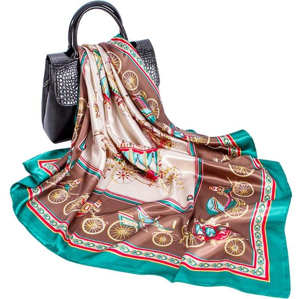 scarves fashion imitate silk scarf vintage style horse carriage print shawl hijab head headwraps for women lady girl gift 90x90cm, Blue;gray
scarves fashion imitate silk scarf vintage style horse carriage print shawl hijab head headwraps for women lady girl gift 90x90cm, Blue;gray