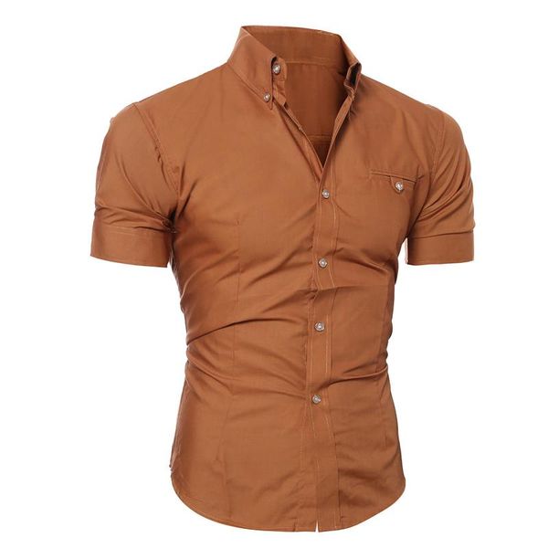 men's casual shirts turn down collar simple single breasted button all-match blouse short sleeve slim 2021, White;black
men's casual shirts turn down collar simple single breasted button all-match blouse short sleeve slim 2021, White;black
