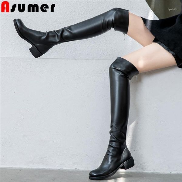 boots asumer size 34-40 fashion genuine leather round toe zip knee high black med heels shoes women autumn winter11
boots asumer size 34-40 fashion genuine leather round toe zip knee high black med heels shoes women autumn winter11