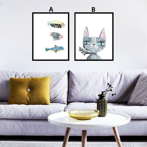 unframed ins minimalist stroke cat fish cartoon decorative painting
unframed ins minimalist stroke cat fish cartoon decorative painting