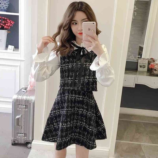 autumn winter vintage dresses korean women elegant dress party long sleeve runway vestidos 210522, Black;gray
autumn winter vintage dresses korean women elegant dress party long sleeve runway vestidos 210522, Black;gray