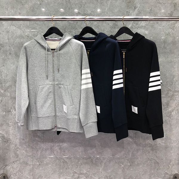 men's hoodies & sweatshirts tb thom men's hoodie, thick cotton padded jacket, casual sportswear, polar winter coat, 2021, Black 
men's hoodies & sweatshirts tb thom men's hoodie, thick cotton padded jacket, casual sportswear, polar winter coat, 2021, Black