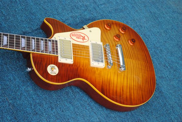 lp electric guitar 1959 r9 model classical tobacco sunburst color yellow binding rosewood fingerboard
lp electric guitar 1959 r9 model classical tobacco sunburst color yellow binding rosewood fingerboard