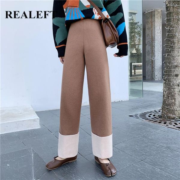 women's pants & capris realeft autumn winter knitted warm korean ol style wide leg high waist casual loose trouser, Black;white
women's pants & capris realeft autumn winter knitted warm korean ol style wide leg high waist casual loose trouser, Black;white