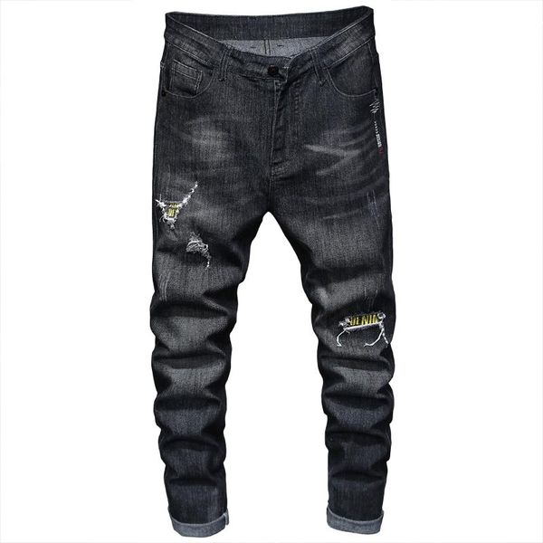 men's jeans 2021 autumn winter brand plus size straight black classic style embroidery youth fashion casual denim, Blue
men's jeans 2021 autumn winter brand plus size straight black classic style embroidery youth fashion casual denim, Blue
