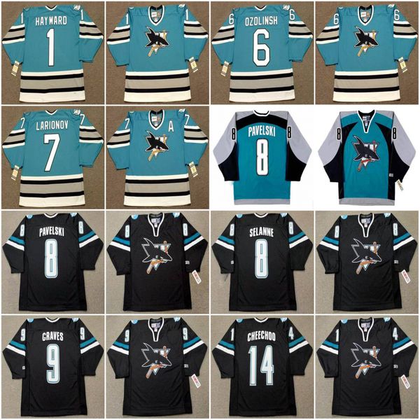 san jose sharks vintage hockey jersey 1 brian hayward 1992 ozolinsh 1995 larionov pavelski selanne graves nicholls kisio nolan errey marleau, Blue;black
san jose sharks vintage hockey jersey 1 brian hayward 1992 ozolinsh 1995 larionov pavelski selanne graves nicholls kisio nolan errey marleau, Blue;black