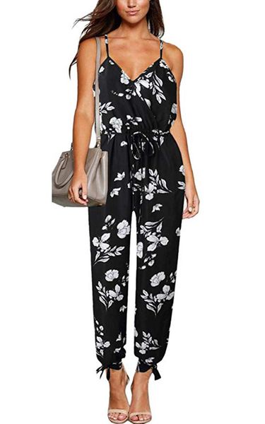 women's jumpsuits & rompers spaghetti lace up waist floral print summer women v neck solid casual sleeveless long split pants romper, Black;white
women's jumpsuits & rompers spaghetti lace up waist floral print summer women v neck solid casual sleeveless long split pants romper, Black;white