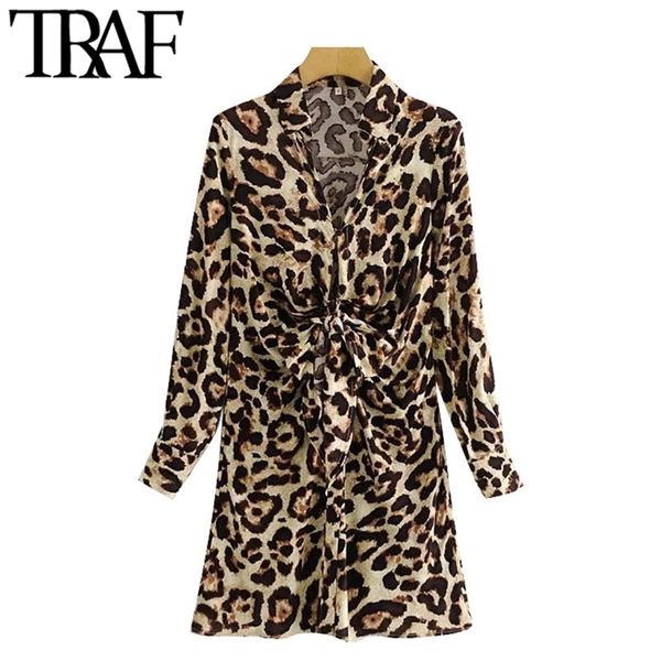 women chic fashion with bow tied leopard print mini dress vintage v neck long sleeve female dresses vestidos mujer 210507, Black;gray
women chic fashion with bow tied leopard print mini dress vintage v neck long sleeve female dresses vestidos mujer 210507, Black;gray