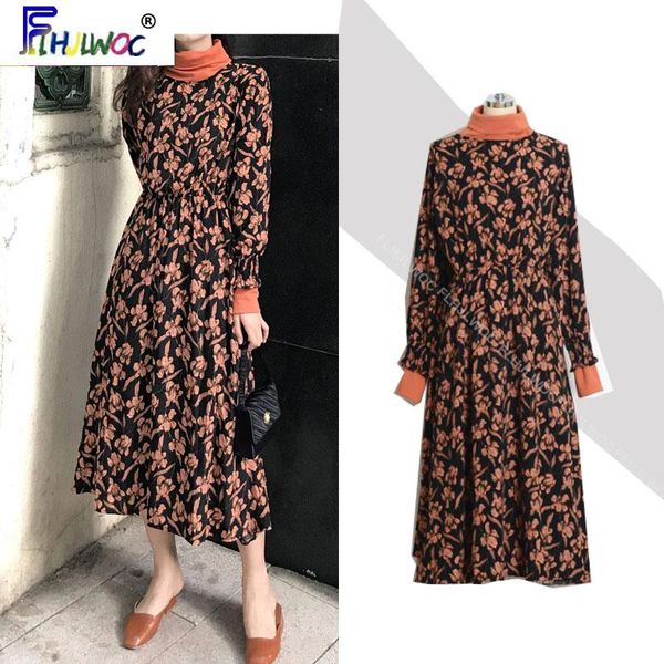 casual dresses temperament beautiful floral vintage dress women basic wear elgant lady patchwork faux two piece turtleneck long 1220, Black;gray
casual dresses temperament beautiful floral vintage dress women basic wear elgant lady patchwork faux two piece turtleneck long 1220, Black;gray