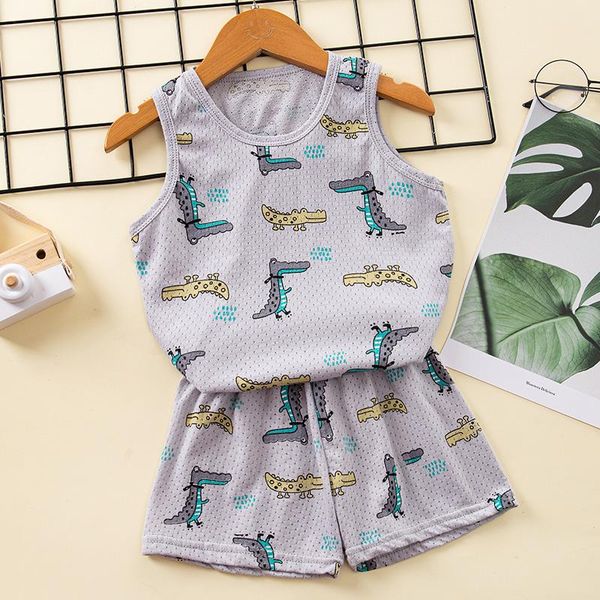 sleeveless children's clothing sets cotton pajama alligator animal summer suit boy baby boys, White
sleeveless children's clothing sets cotton pajama alligator animal summer suit boy baby boys, White