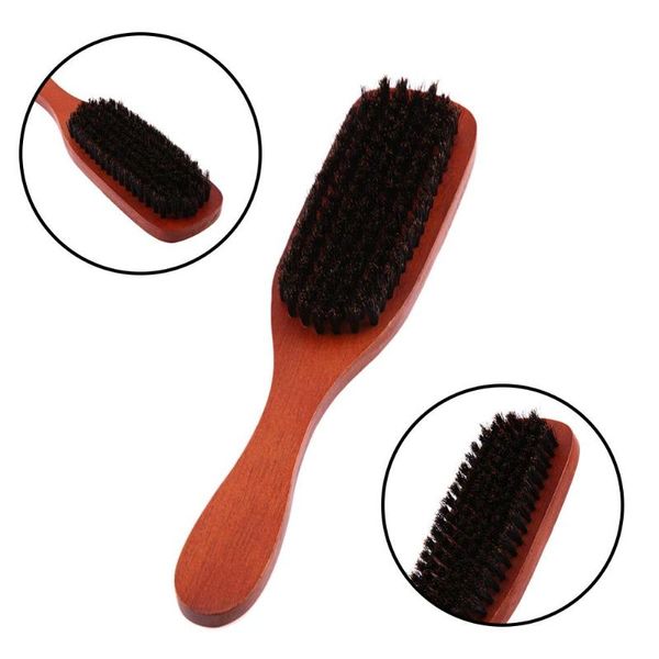 hair brushes wood handle brush set hard boar bristle combs styling for men women hairdressing beard comb straight, Silver
hair brushes wood handle brush set hard boar bristle combs styling for men women hairdressing beard comb straight, Silver