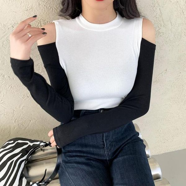 hollow out long sleeve slim t-shirt women casual round neck patchwork spring tees high street fashion ladies short women's, White
hollow out long sleeve slim t-shirt women casual round neck patchwork spring tees high street fashion ladies short women's, White