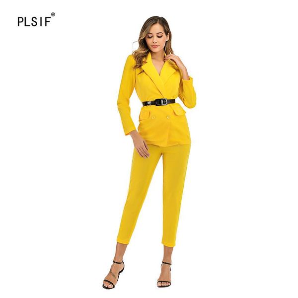 two piece dress fashion style office lady suits deep v-neck sashes design long blazers and slim pants 2 set outfit, White
two piece dress fashion style office lady suits deep v-neck sashes design long blazers and slim pants 2 set outfit, White