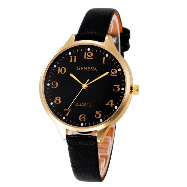 wristwatches 2021 women's watches black leather band stainless steel wristwatch classic analog round dial quartz relógio feminino t6, Slivery;brown
wristwatches 2021 women's watches black leather band stainless steel wristwatch classic analog round dial quartz relógio feminino t6, Slivery;brown