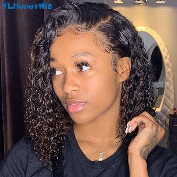 ylhoney water wave short bob lace wigs 4x4 closure wig pre-plucked brazilian front human hair frontal1, Black;brown
ylhoney water wave short bob lace wigs 4x4 closure wig pre-plucked brazilian front human hair frontal1, Black;brown