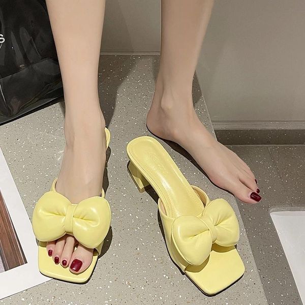 slippers fashion bow square heels women for summer open toe outdoor beach shoes beige woman wild pu leather party slides female, Black
slippers fashion bow square heels women for summer open toe outdoor beach shoes beige woman wild pu leather party slides female, Black