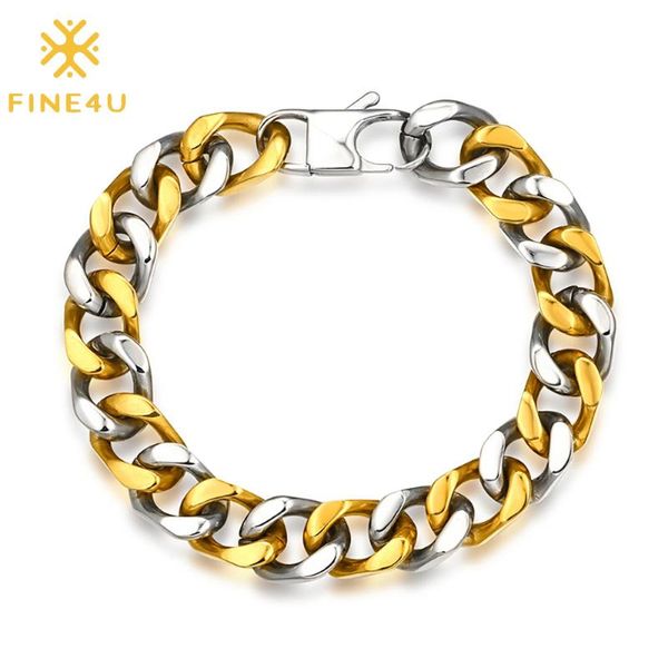 link, chain fine4u b550 stainless steel miami cuban link bracelet flat solid chains for men boys, Black
link, chain fine4u b550 stainless steel miami cuban link bracelet flat solid chains for men boys, Black