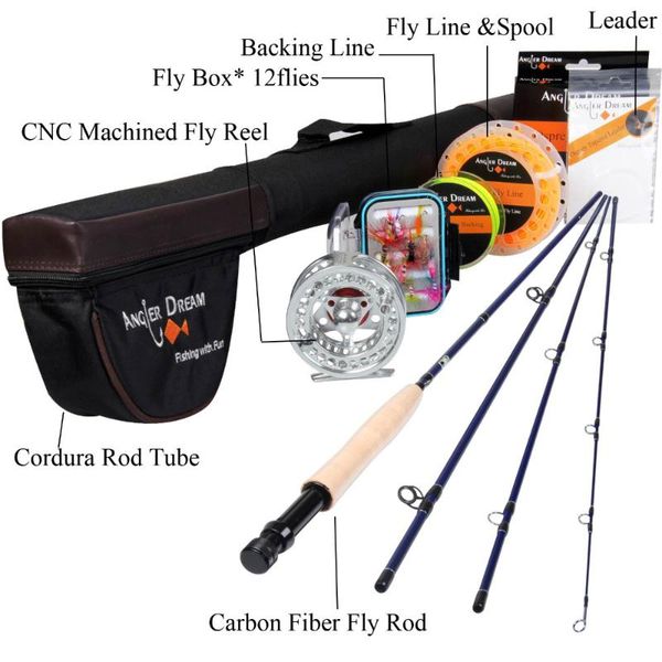 rod reel combo angler dream fishing kits 2.7m rods 5/6 cnc-machined aluminum with lures and lines
rod reel combo angler dream fishing kits 2.7m rods 5/6 cnc-machined aluminum with lures and lines