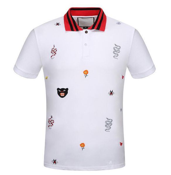 2021 spring luxury italy tee t-shirt designer polo shirts high street embroidery garter snakes little bee printing clothing mens brand polos, White;black
2021 spring luxury italy tee t-shirt designer polo shirts high street embroidery garter snakes little bee printing clothing mens brand polos, White;black