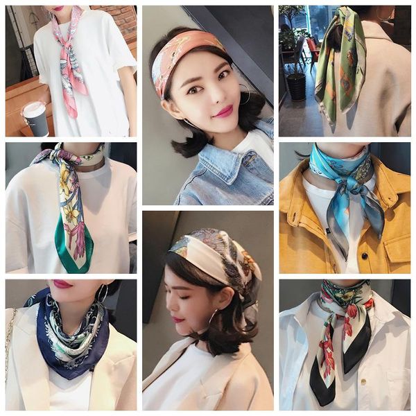 scarves plaid neckerchief foulard scarf women color block square headband female office hostess wraps small bag circular, Blue;gray
scarves plaid neckerchief foulard scarf women color block square headband female office hostess wraps small bag circular, Blue;gray