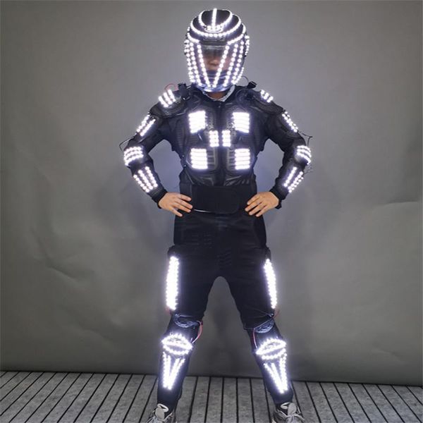 party decoration re82 bar evening wears led light costumes dj luminous glowing helmet stage outfit armor dress clothe robot men suit
party decoration re82 bar evening wears led light costumes dj luminous glowing helmet stage outfit armor dress clothe robot men suit