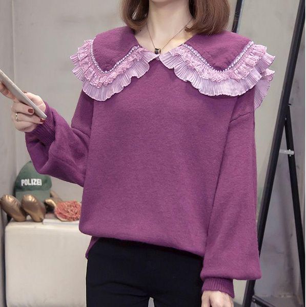 women's sweaters loose knitted pullover woman blouses winter clothing latest 2021 spring autumn korean vestidos female a6270, White;black
women's sweaters loose knitted pullover woman blouses winter clothing latest 2021 spring autumn korean vestidos female a6270, White;black