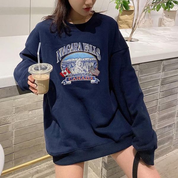 girls chic cotton embroidery sweatshirts 2021 spring fashion ladies oversize pullovers women vintage outerwear women's hoodies &, Black
girls chic cotton embroidery sweatshirts 2021 spring fashion ladies oversize pullovers women vintage outerwear women's hoodies &, Black