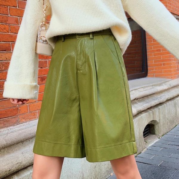 women's shorts woman fashion pu leather autumn winter elastic waist loose five points trouser plus size s-4xl 3xl, White;black
women's shorts woman fashion pu leather autumn winter elastic waist loose five points trouser plus size s-4xl 3xl, White;black