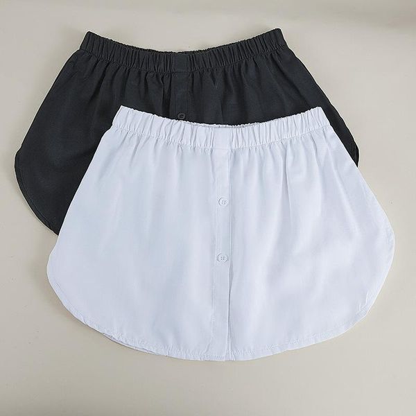 women cotton elastic slim waist cardigan button half-body thin knitted mini fake skirt casual short detachable false skirts, Black
women cotton elastic slim waist cardigan button half-body thin knitted mini fake skirt casual short detachable false skirts, Black