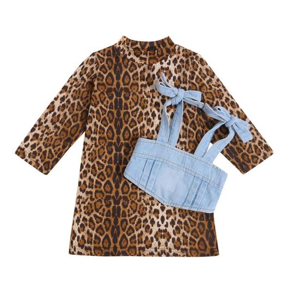 girl's dresses 1-6y fashion toddler girls leopard dress 2pcs long sleeve straight knee length dress+bow tie strap denim camisole, Red;yellow
girl's dresses 1-6y fashion toddler girls leopard dress 2pcs long sleeve straight knee length dress+bow tie strap denim camisole, Red;yellow