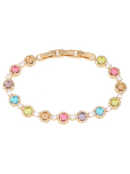 charm bracelets korean sweet fashion jewelry zircon bracelet colorful candy colored bridal party accessory banquet bangle gift, Golden;silver
charm bracelets korean sweet fashion jewelry zircon bracelet colorful candy colored bridal party accessory banquet bangle gift, Golden;silver