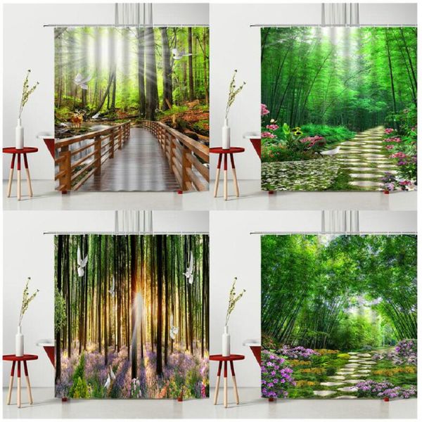 spring scenery waterproof shower curtains forest path bathroom screen bath curtain multiple size polyester cloth with hooks
spring scenery waterproof shower curtains forest path bathroom screen bath curtain multiple size polyester cloth with hooks