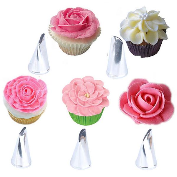 baking & pastry tools 5 pcs/set rose petal piping tip nozzles creative cream nozzle kit tips bakeware cake cupcake decorating tool ct2239
baking & pastry tools 5 pcs/set rose petal piping tip nozzles creative cream nozzle kit tips bakeware cake cupcake decorating tool ct2239