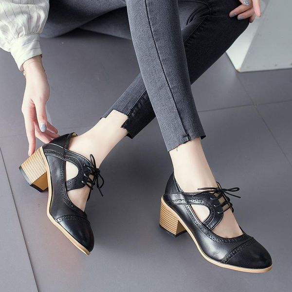 dress shoes brogue wood grain sandals women carved cut out sandalias mujer sew lace-up shunky high heels femmes sandales bullock woman, Black
dress shoes brogue wood grain sandals women carved cut out sandalias mujer sew lace-up shunky high heels femmes sandales bullock woman, Black
