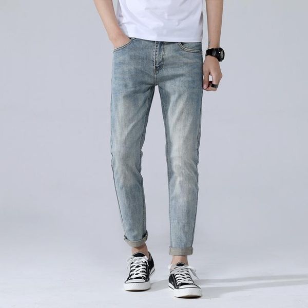 men's jeans autumn trendy brand slim-fitting pants korean version of the trend stretch nine-point straight ca, Blue
men's jeans autumn trendy brand slim-fitting pants korean version of the trend stretch nine-point straight ca, Blue