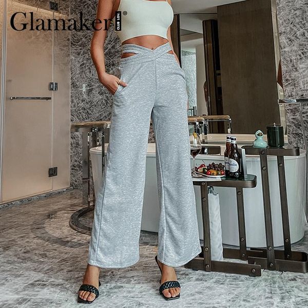 women's pants & capris glamaker casual high waist women wide leg autumn hollow out chic office loose elastic gray trousers 2021 winter, Black;white
women's pants & capris glamaker casual high waist women wide leg autumn hollow out chic office loose elastic gray trousers 2021 winter, Black;white